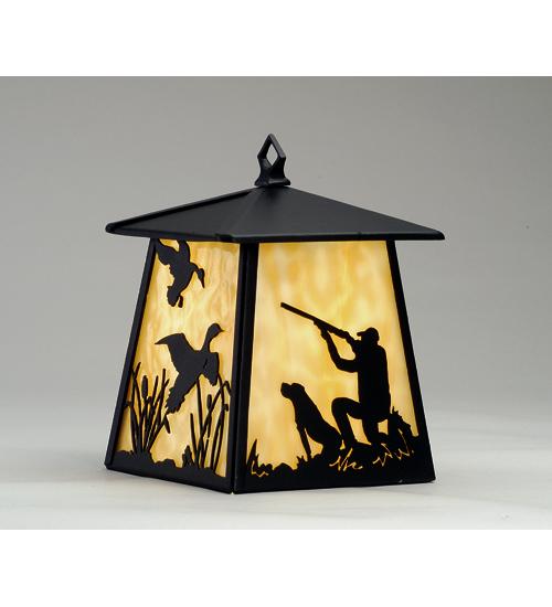 7&#34; Wide Duck Hunter W/Dog Hanging Wall Sconce