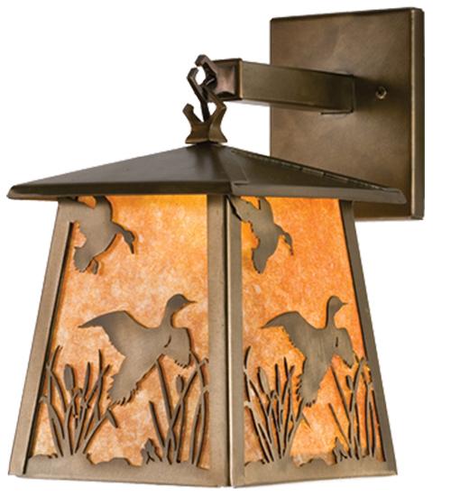 7&#34; Wide Ducks in Flight Hanging Wall Sconce