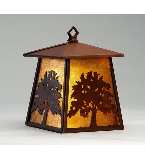 7.5&#34;W Oak Tree Hanging Wall Sconce