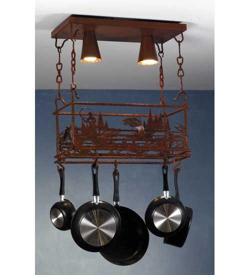 24&#34;L Fly Fishing Creek Pot Rack