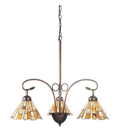 24&#34;W Delta Jadestone 3 LT Chandelier