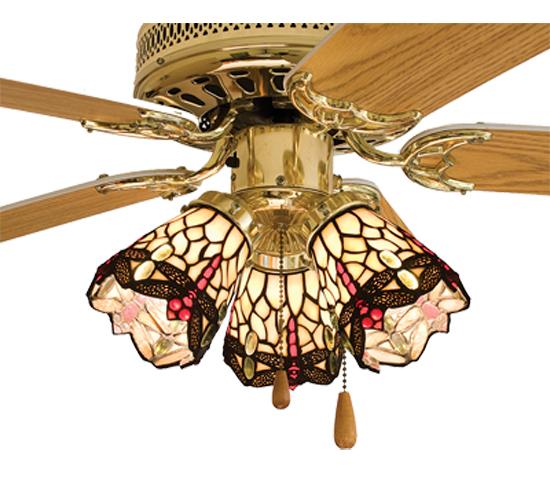 4&#34;W Tiffany Hanginghead Dragonfly Fan Light Shade