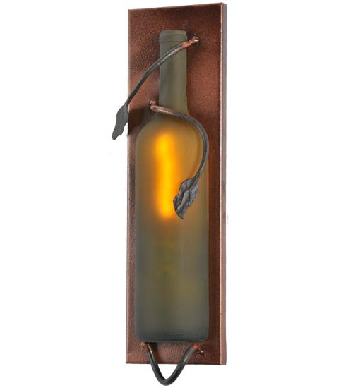 4&#34;W Tuscan Vineyard Wine Bottle Wall Sconce