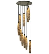 Meyda Green 112057 - 48"W Checkers 10 LT Cascading Pendant