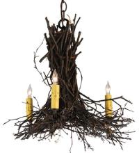 Meyda Green 112367 - 18" Wide Twigs 3 LT Chandelier