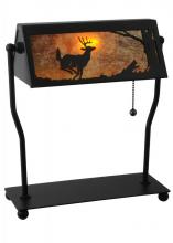 Meyda Green 113076 - 12.5"H Deer on the Loose Banker's Lamp