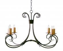 Meyda Green 115240 - 36" Long Elon 6 Light Oblong Chandelier