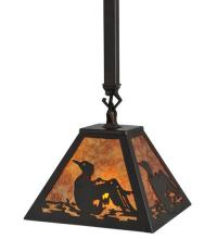 Meyda Green 116073 - 7.75"Sq Loon Mini Pendant