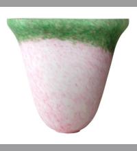 Meyda Green 11904 - 10.5"W PINK/GREEN PATE-DE-VERRE BELL SHADE