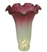 Meyda Green 124700 - 4" Wide X 6" High Seafoam/Cranberry Pond Lily Shade