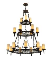 Meyda Green 126500 - 48" Wide Newcastle 18 Light Three Tier Chandelier