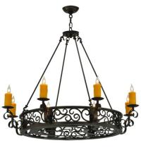 Meyda Green 134760 - 42" Wide Delano 8 Light Chandelier