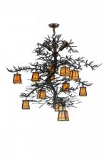 Meyda Green 142768 - 52"W Pine Branch Valley View 12 LT W/Uplights Chandelier