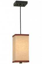 Meyda Green 143260 - 6" Square Charisma Textrene Mini Pendant