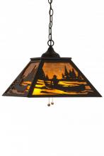 Meyda Green 143643 - 16"Sq Canoe Tall Pines Pendant