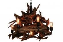 Meyda Green 144371 - 30" Wide Driftwood 7 Light Chandelier