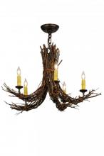 Meyda Green 145097 - 28" Wide Twigs 5 Light Chandelier