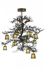 Meyda Green 145107 - 52"W Pine Branch Valley View 12 LT W/Uplights LED Chandelier