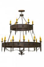 Meyda Green 145304 - 69"W Calandra 18 LT Two Tier Chandelier