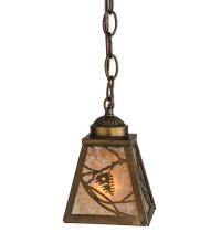 Meyda Green 147452 - 5"Sq Whispering Pines Mini Pendant