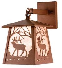 Meyda Green 15312 - 7" Wide Elk at Dawn Hanging Wall Sconce