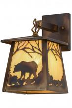 Meyda Green 157330 - 7"W Bear at Dawn Hanging Wall Sconce