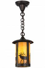 Meyda Green 160626 - 8" Wide Fulton Lone Elk Pendant