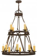 Meyda Green 163692 - 36" Wide Lakeshore 12 Light Two Tier Chandelier