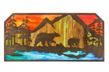 Meyda Green 165049 - 45.5"L Bear at Lake Wall Art