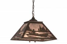 Meyda Green 166329 - 16"Sq Canoe At Lake Pendant