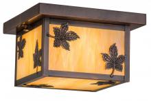 Meyda Green 168726 - 10"Sq Hyde Park Maple Leaf Flushmount