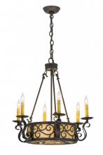 Meyda Green 170227 - 24"W Delano 6 LT Chandelier