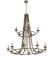 Meyda Green 170379 - 60" Wide Octavia 15 Light Two Tier Chandelier