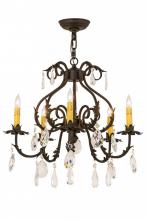 Meyda Green 173175 - 24" Wide Chantilly 5 Light Chandelier