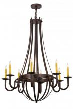 Meyda Green 173504 - 38"W Barrel Stave Metallo 8 LT Chandelier