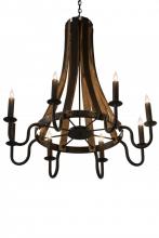 Meyda Green 180364 - 43" Wide Barrel Stave Madera 8 Light Chandelier