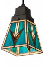 Meyda Green 181346 - 5"Sq Valencia Mission Mini Pendant