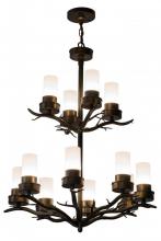 Meyda Green 181607 - 30"W Winter Solstice 12 LT Chandelier