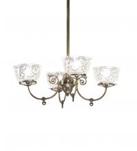 Meyda Green 185605 - 27" Wide Revival Gas & Electric 4 Light Chandelier