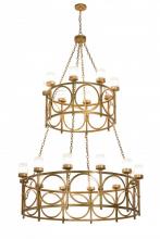 Meyda Green 186084 - 60" Wide Porta 20 LT Two Tier Chandelier