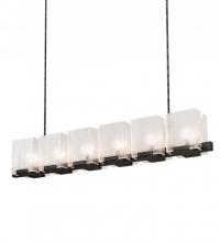 Meyda Green 190616 - 60" Long Ice Cube 6 Light Oblong Chandelier