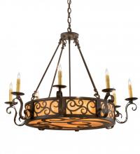 Meyda Green 194319 - 36" Wide Delano 8 Light Chandelier