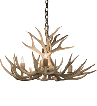 Meyda Green 200464 - 32" Wide Antlers Mule Deer 4 Light Chandelier