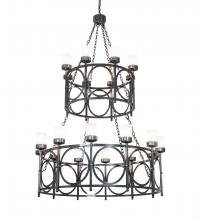 Meyda Green 214838 - 54" Wide Porta 20 Light Two Tier Chandelier