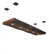 Meyda Green 215293 - 93" Long Live Edge Walnut Oblong Pendant