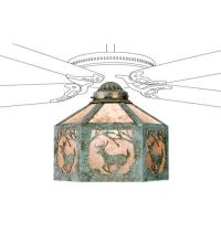 Meyda Green 22342 - 13"W Lone Elk Fan Light Shade