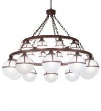 Meyda Green 230704 - 60" Wide Bola Tavern 20 Light Two Tier Chandelier