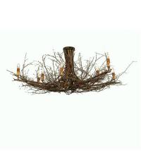 Meyda Green 23222 - 36"W Twigs 8 LT Semi-Flushmount