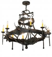 Meyda Green 234729 - 40" Wide Stag 8 Light Chandelier