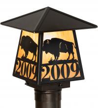 Meyda Green 244369 - 8" Square Personalized Buffalo Post Mount